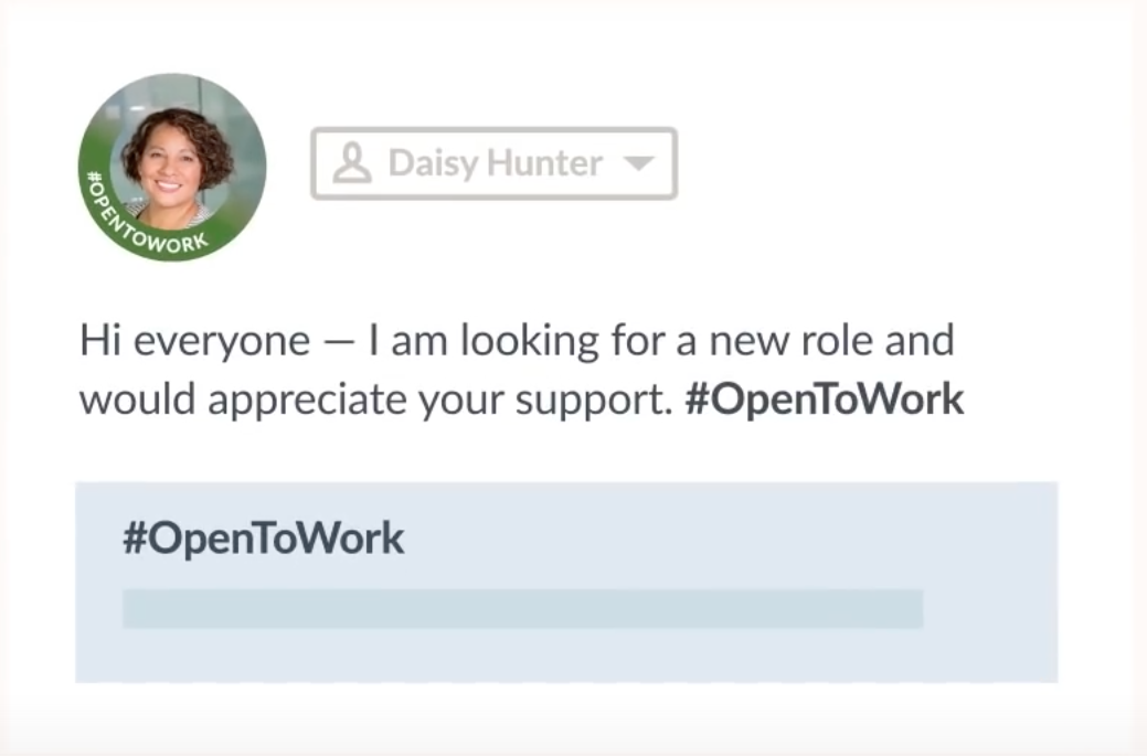 LinkedIn "Open-To Work"